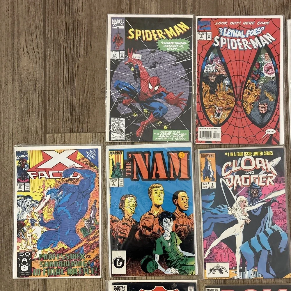 Marvel comics lot, vintage x 17. 13 In Sleeves
